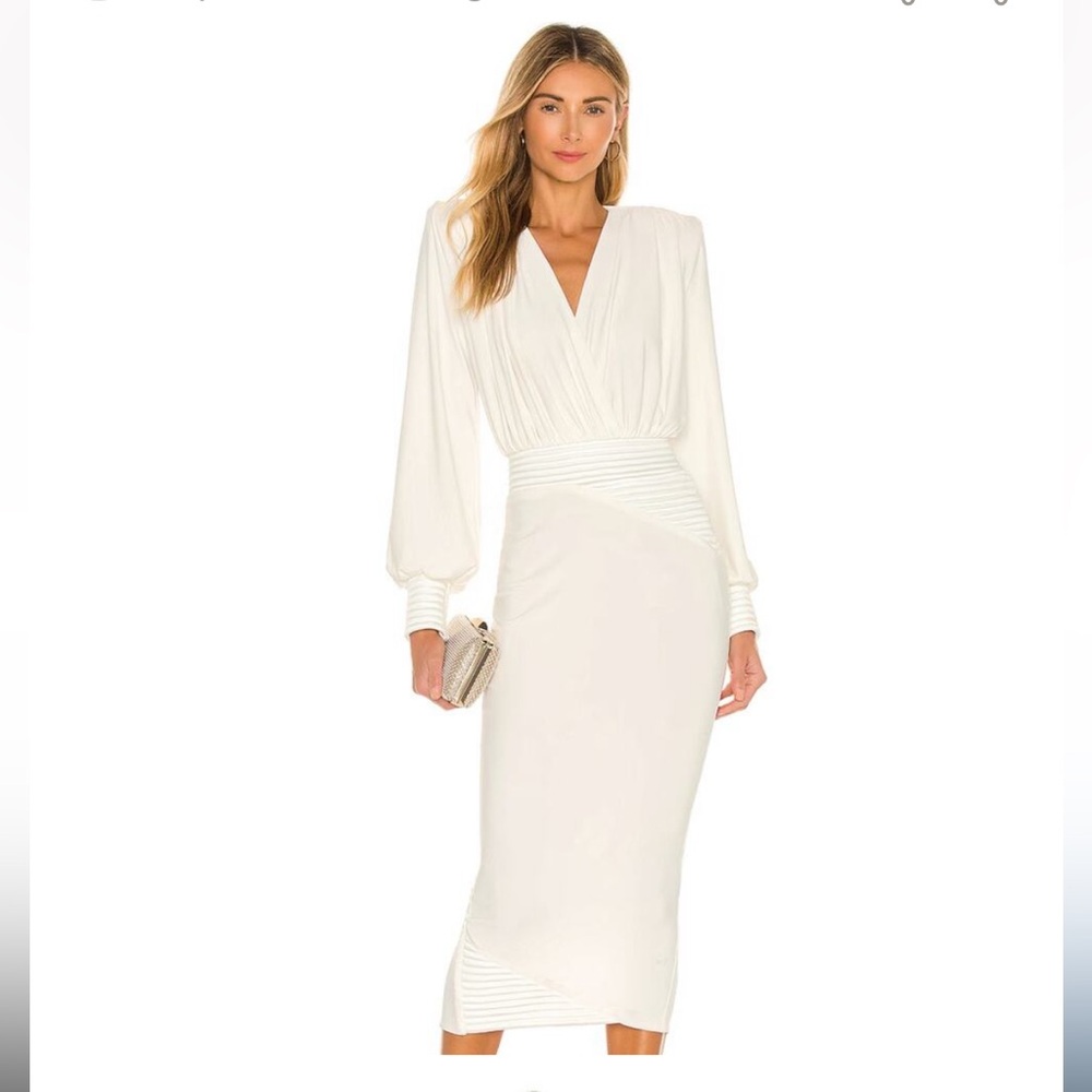 NWT Zhivago Lover Man Midi Dress in White Size US 4